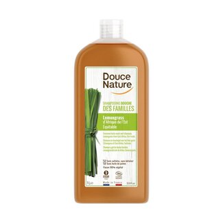 Douce Nature Douce Nature Shower Gel & Shampoo Family Lemongrass Organic 1 Litre