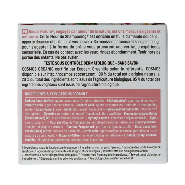 Douce Nature Champú sólido para cabello normal bio 85 gramos