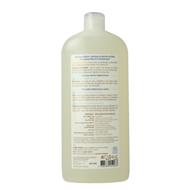 Baby badschuim & shampoo bio 1 Liter