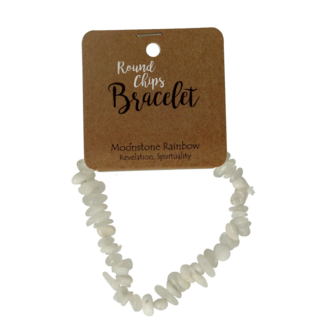 Steengoed Pulsera de esquirlas de piedra luna arcoíris Steengoed, 1 unidad