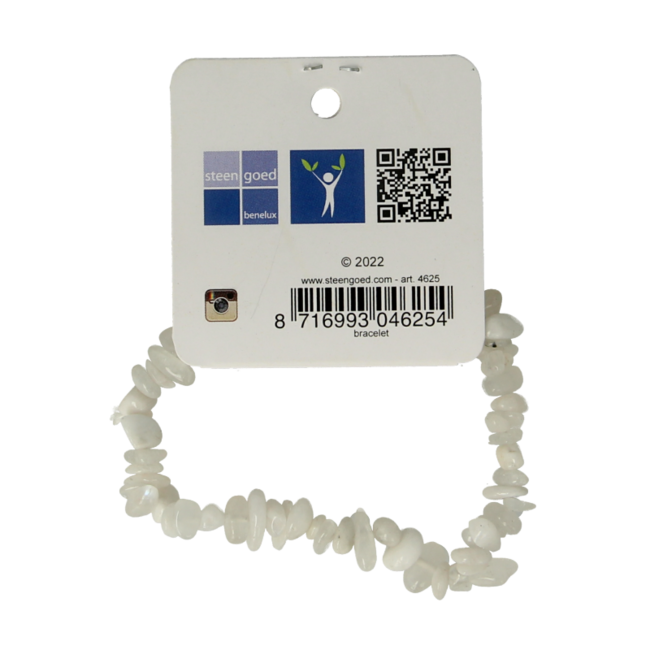 Pulsera de esquirlas de piedra luna arcoíris Steengoed, 1 unidad