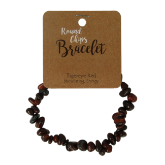 Steengoed Pulsera de chips de ojo de tigre rojo Steengoed 1 unidad