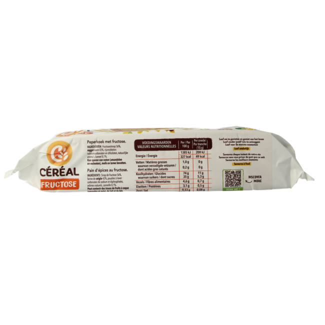 Cereal Peperkoek fructosa 300 gramos