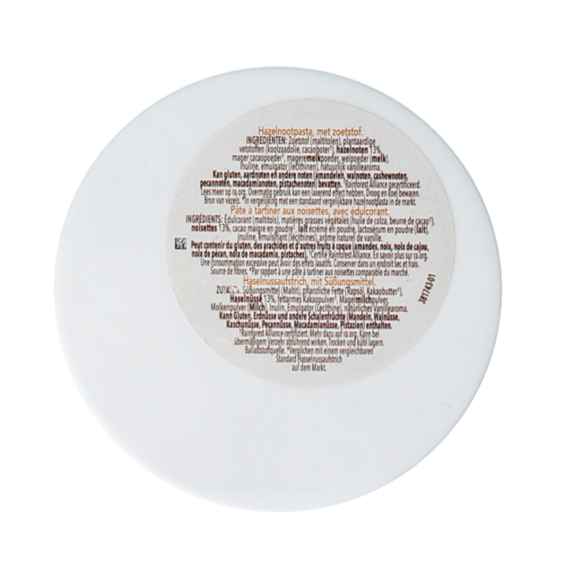 Crema de avellanas sin azúcar 200 gramos