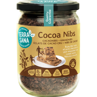 TerraSana TerraSana Nibs de cacao crudo ecológicos en tarro de cristal 230 g