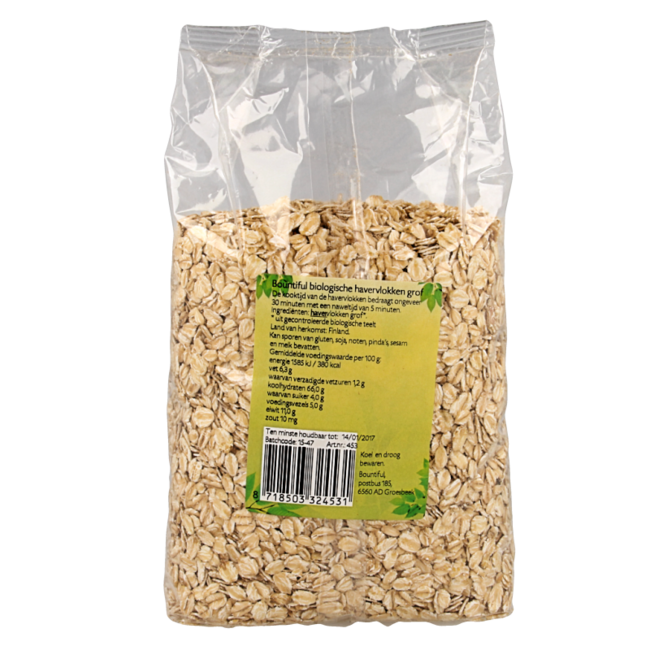 Płatki owsiane grube Bountiful bio 750 gramów