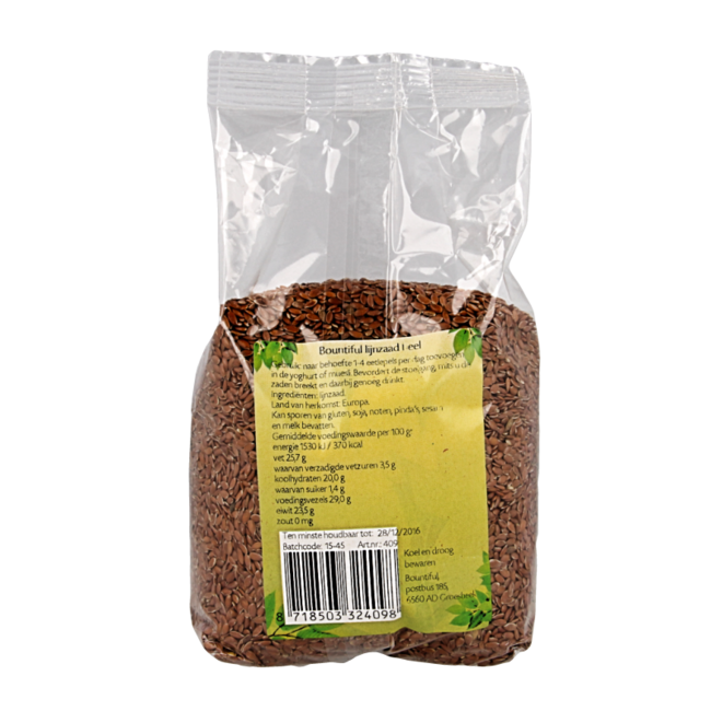 Lijnzaad heel 500 Gram