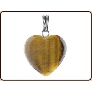 Ruben Robijn Ruben Robijn heart pendant 20mm tiger's eye 1 piece