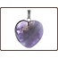 Pendentif cœur améthyste 20 mm 1 pièce