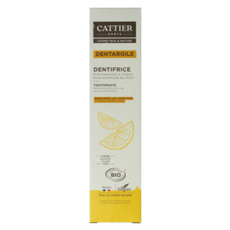 Cattier Cattier Tandpasta citroen 75 Milliliter