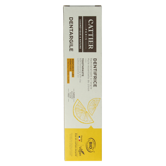 Cattier Pasta de dientes limón 75 mililitros