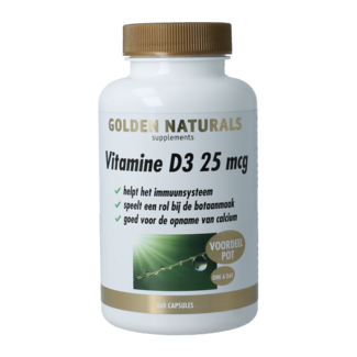 Golden Naturals Vitamina D3 25mcg 360 cápsulas