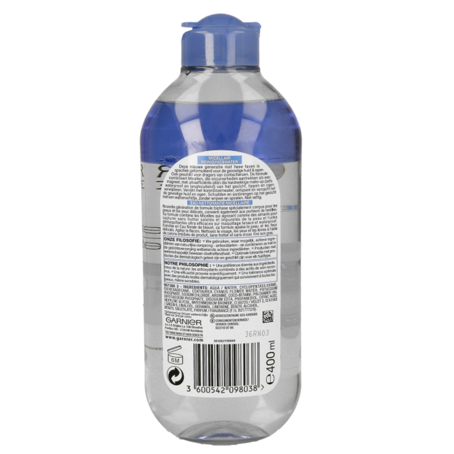 Agua micelar limpiadora Garnier SkinActive 400 mililitros