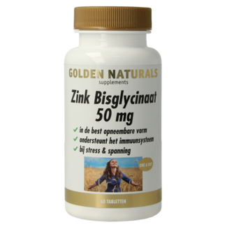 Golden Naturals Golden Naturals Zink-Bisglycinat 50 mg 60 Tabletten