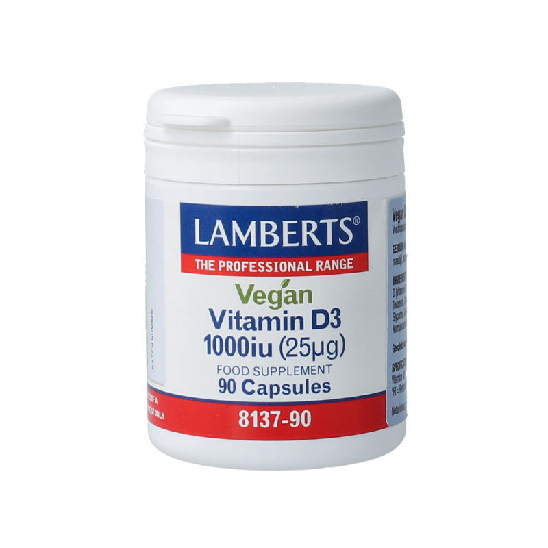 Lamberts Vitamina D3 1000 UI Vegana - Supporto Immunitario