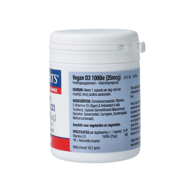 Vitamina D3 1000 UI 25 mcg vegana 90 cápsulas