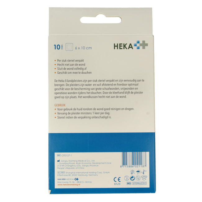 Heka Klein Hekaplast border 6 cm x 10 cm impermeable 10 unidades