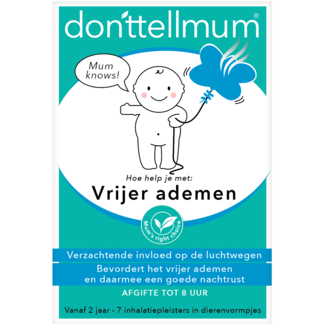 Donttellmum Parches de inhalación Donttellmum para respirar mejor, 7 unidades