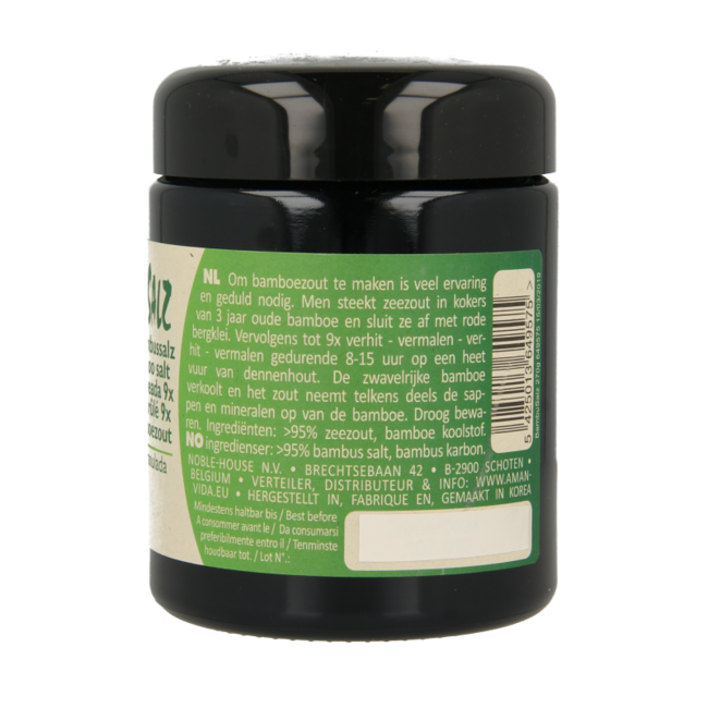 Bambu Salz Sal de bambú gruesa tostada 9 veces 270 gramos