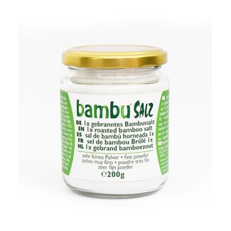 Bambu Salz Bambu Salz Sal de bambú muy fina tostada 1 vez 200 Gramos