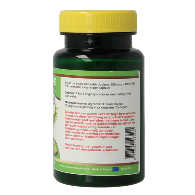 SNP Algas marinas irlandesas 600 mg puro 900mcg yodo 30 cápsulas vegetarianas