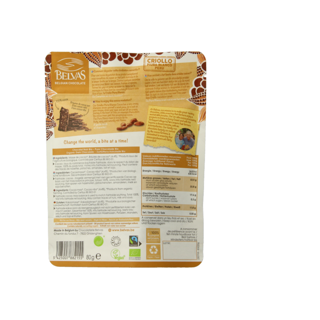 Belvas Thins dark 100% bio 80 Gramm