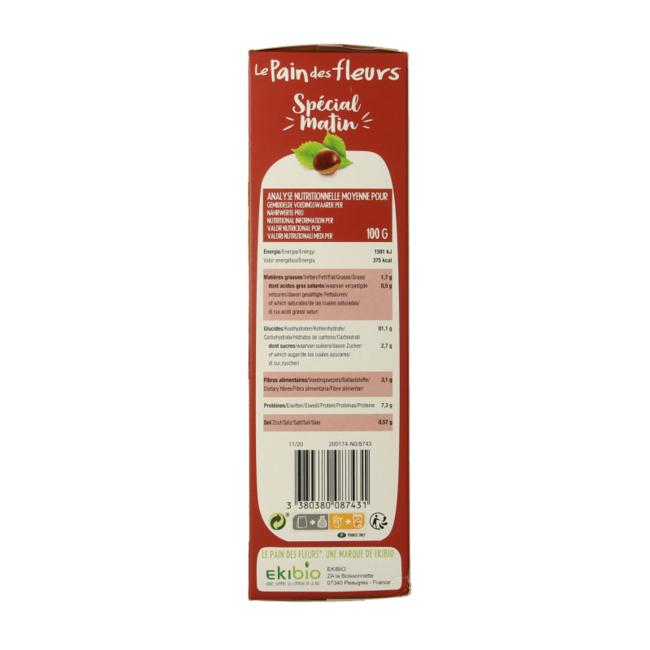 Special matin crackers de desayuno de castaña bio 230 gramos
