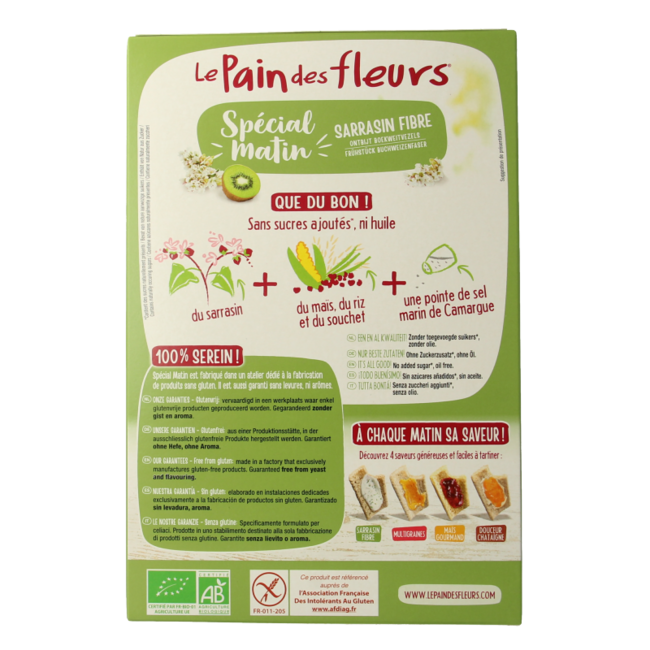 Special matin crackers de desayuno de trigo sarraceno bio 230 gramos