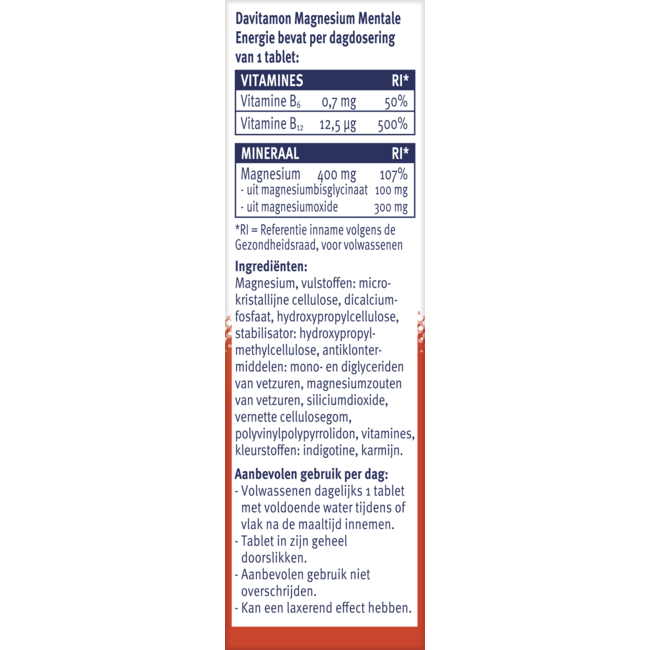 Davitamon Magnésium énergie mentale 30 Comprimés