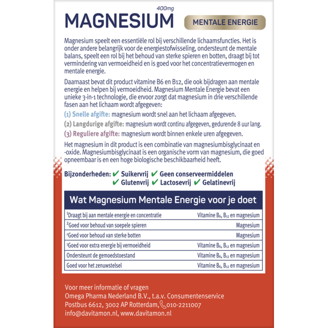 Davitamon Magnesium Mental Energy 30 Tablets