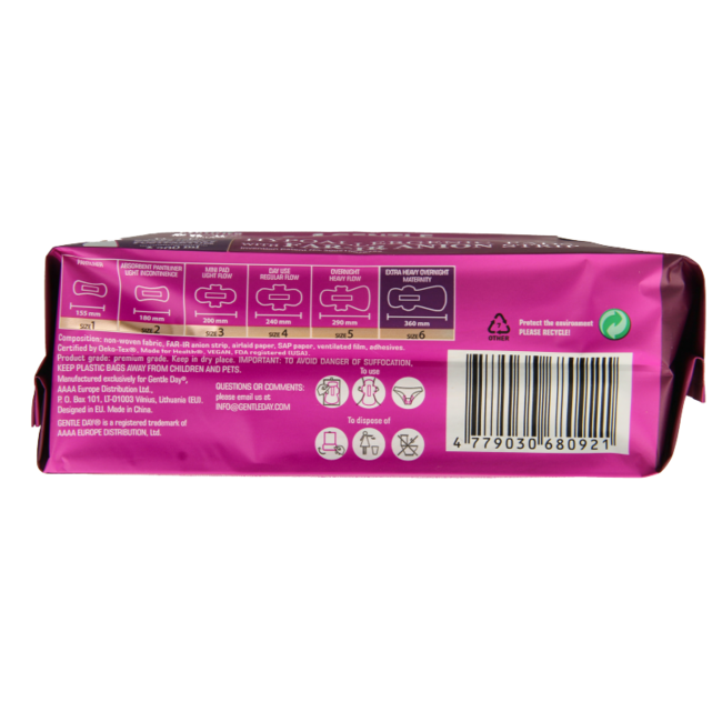 Night extra sanitary pads 6 pieces