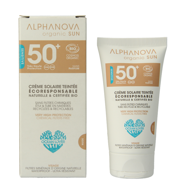 Alphanova Sun Sun tinted sunscreen against sun allergy SPF50 50 Gram