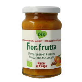 Fiordifrutta Fiordifrutta Mandarin & turmeric jam organic 260 Gram