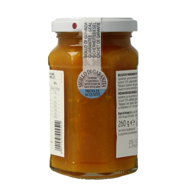 Fiordifrutta Mandarin & turmeric organic jam 260 Gram