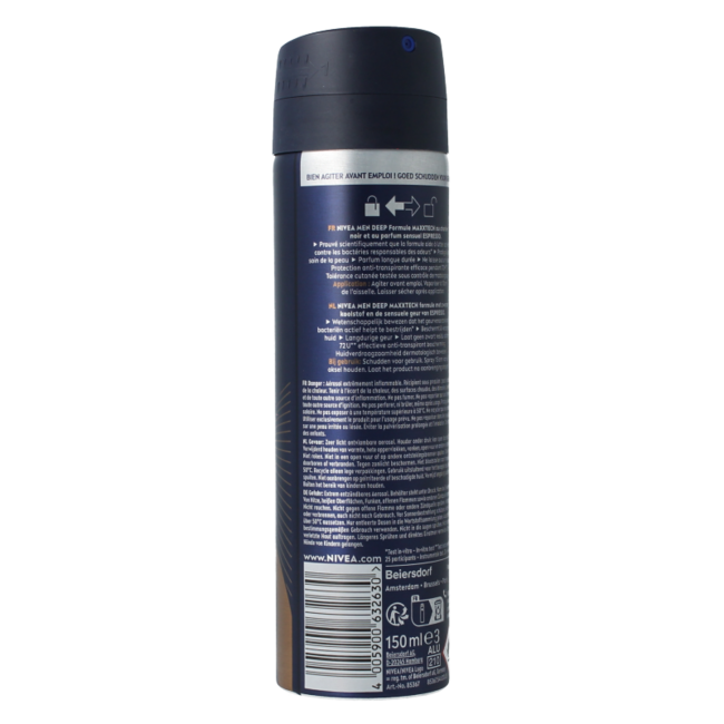 Nivea Men desodorante spray Deep Espresso 150 mililitros