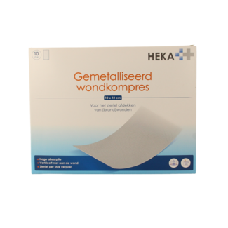 Heka Klein Heka Klein Wondkompres gemetalliseerd 10 x 12cm steriel 10 Stuks
