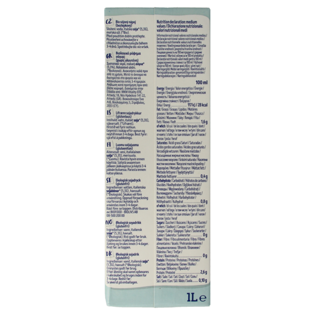 Bebida de soja barista bio 1 Litro
