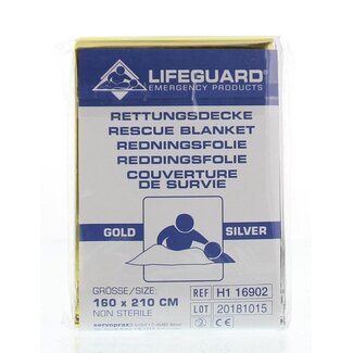 Lifeguard Lifeguard Reddingsdeken goud/zilver 160 x 210 1 Stuks