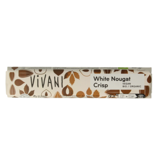 Vivani Chocolate To Go nougat blanco crujiente bio 35 gramos