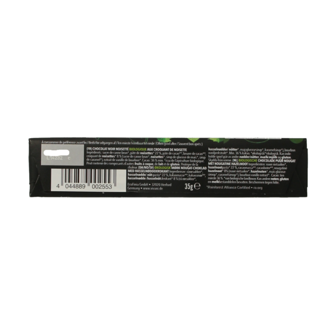 Chocolate To Go dunkler Nougat Croccante Bio 35 Gramm