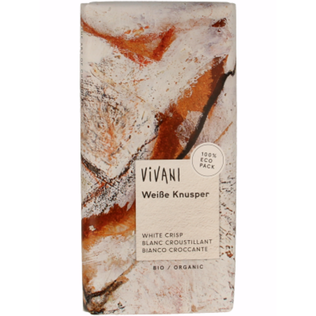 Vivani Chocolate blanco con arroz inflado ecológico 100 gramos