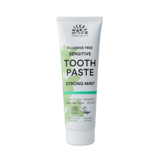 Urtekram Sensitive strong mint toothpaste fluoride-free 75 Millilitres