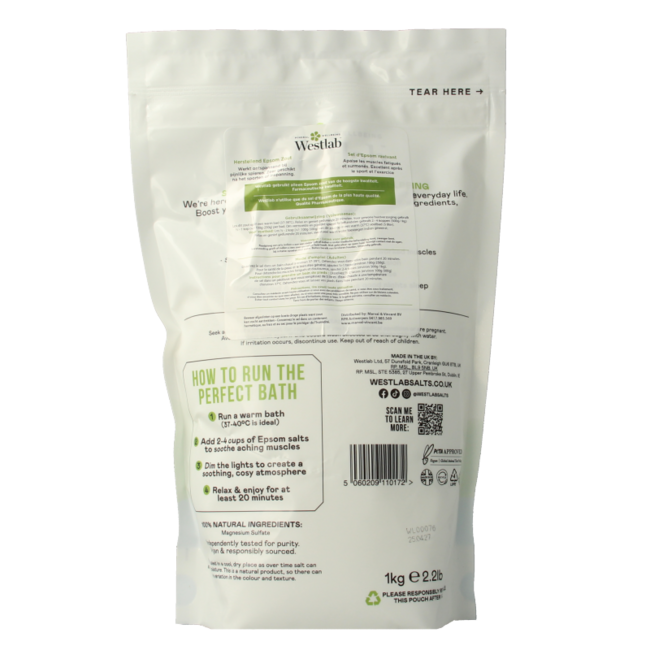 Westlab Epsom Badesalz regenerierend 1 Kilogramm