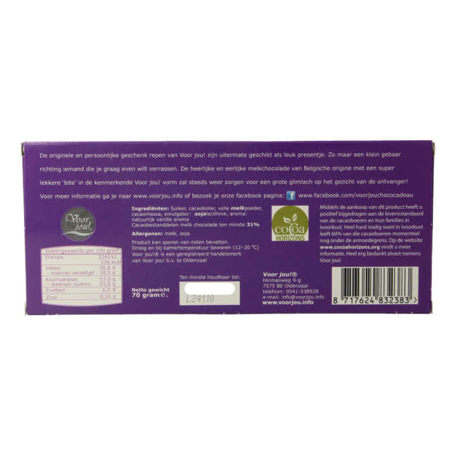 ¡Para ti! Tableta de chocolate de los deseos 70 g