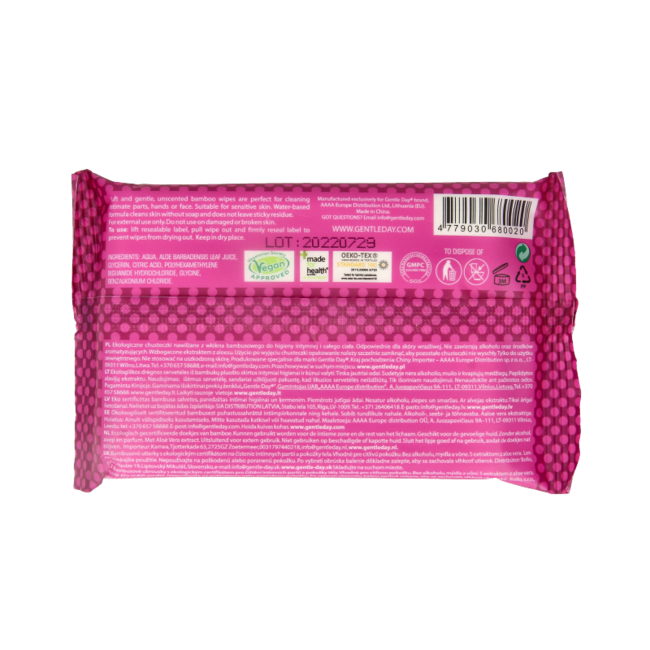 Gentle Day Bamboo Wet Wipes 10 Pieces