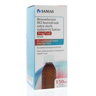 Sanias Bromhexine sirop contre la toux extra fort 150 millilitres