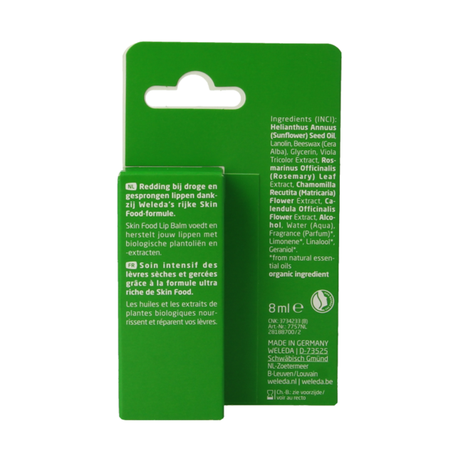Weleda Skin food lip balm 8 Millilitres