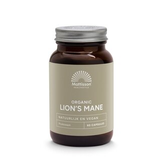 Mattisson Lion's mane 500mg bio 60 cápsulas vegetarianas