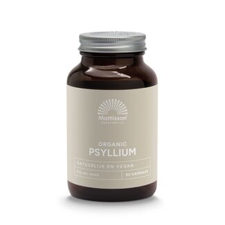 Mattisson Psyllium Husk 750mg bio 90 Cápsulas vegetarianas