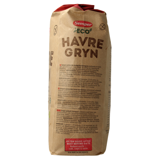 Havermout vlokken glutenvrij bio 1 Kilogram